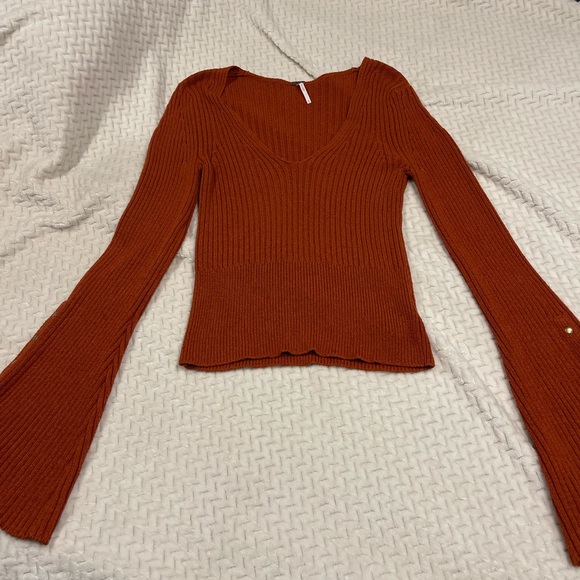 🌞Robins 🌞✨✨✨✨Free People Sweater Top Back to school clothes trendy tops pumpkin - Picture 8 of 12